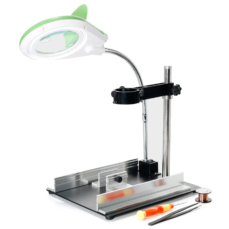 LED Magnifying Lamp 628A Soldering Desoldering Helping Fixtures Circuit Tools Illumination Magnifying Lamp
