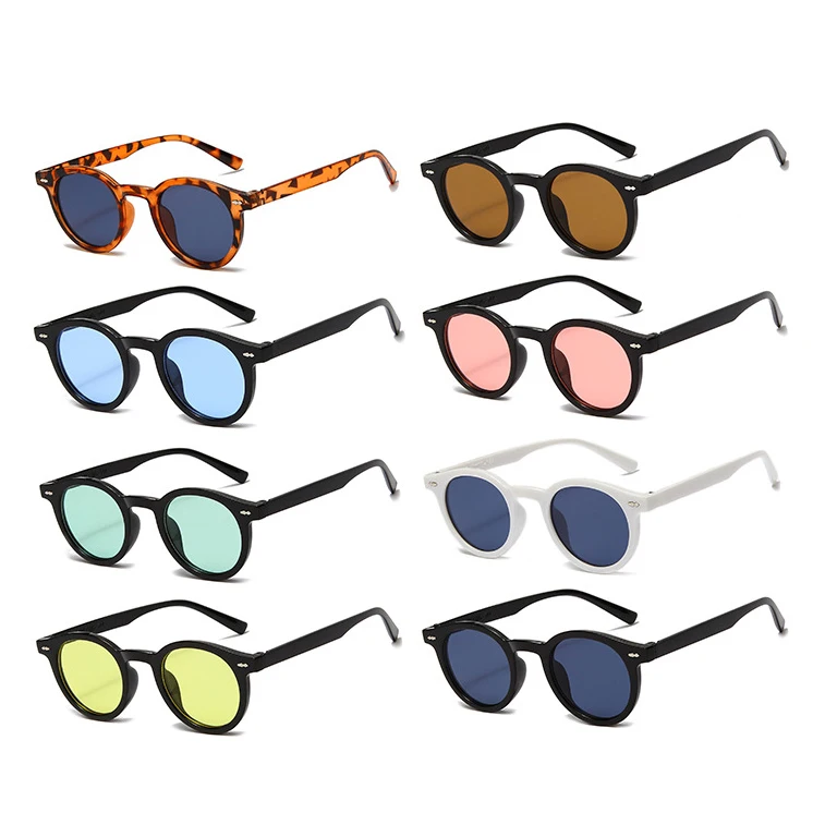 Adult Fashion Outdoor Wholesale Plastic Round Men's And Women's Sunglasses_voghion.com