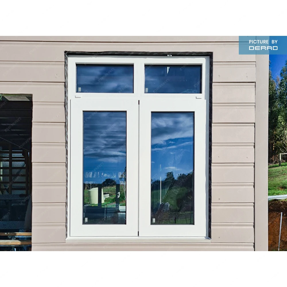 Customizable aluminium casement windows with 2 or 3 panels doule glazing tempered laminated glass by professional manufacturer