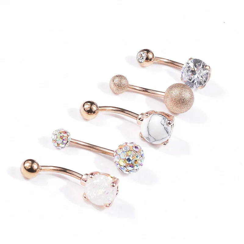  TOBENY 10PCS Belly Button Rings for Women Teen Girls 14G  Stainless Steel Silver Rose Gold Navel Rings Barbell Body Piercing Jewelry  CZ Long Dangle Belly Ring Set : Clothing, Shoes 