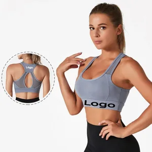 Custom Gather Shock-absorbing Sports Underwear Quick Dry Fitness Vest Running Mesh Breathable Outerwear Beautiful Back Yoga Bra