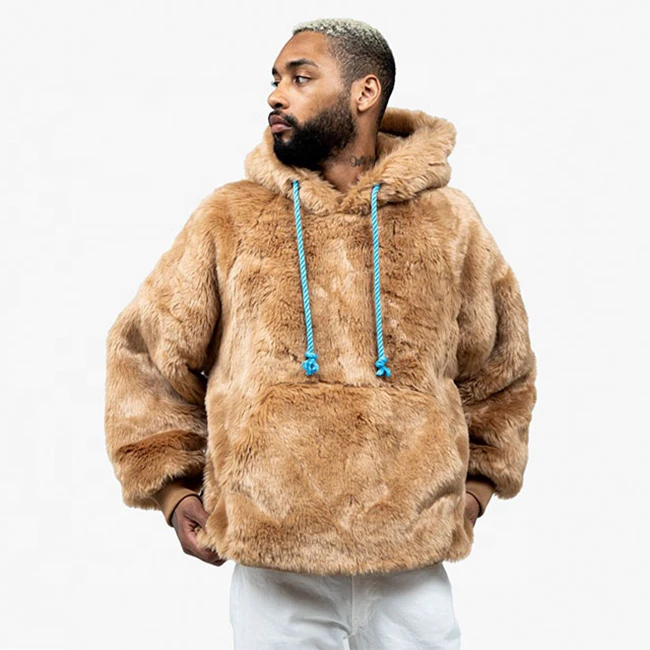 Source Big and Tall Clothing Winter Custom Men Fluffy Hoodie
