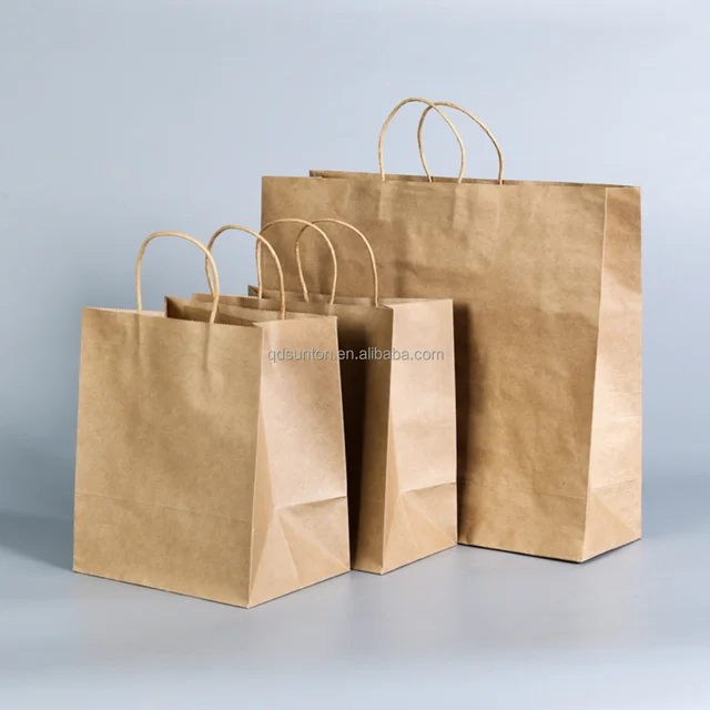 Custom Logo Kraft Paper Bags Fashionable Clothing & Shopping Bags with Gravure Printing for Craft Packing & Shipping