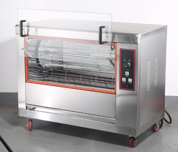 Hot Selling Electric Commercial Stainless Steel Rotisserie New Rotary Chicken Oven Restaurant Chicken Roasting Machine