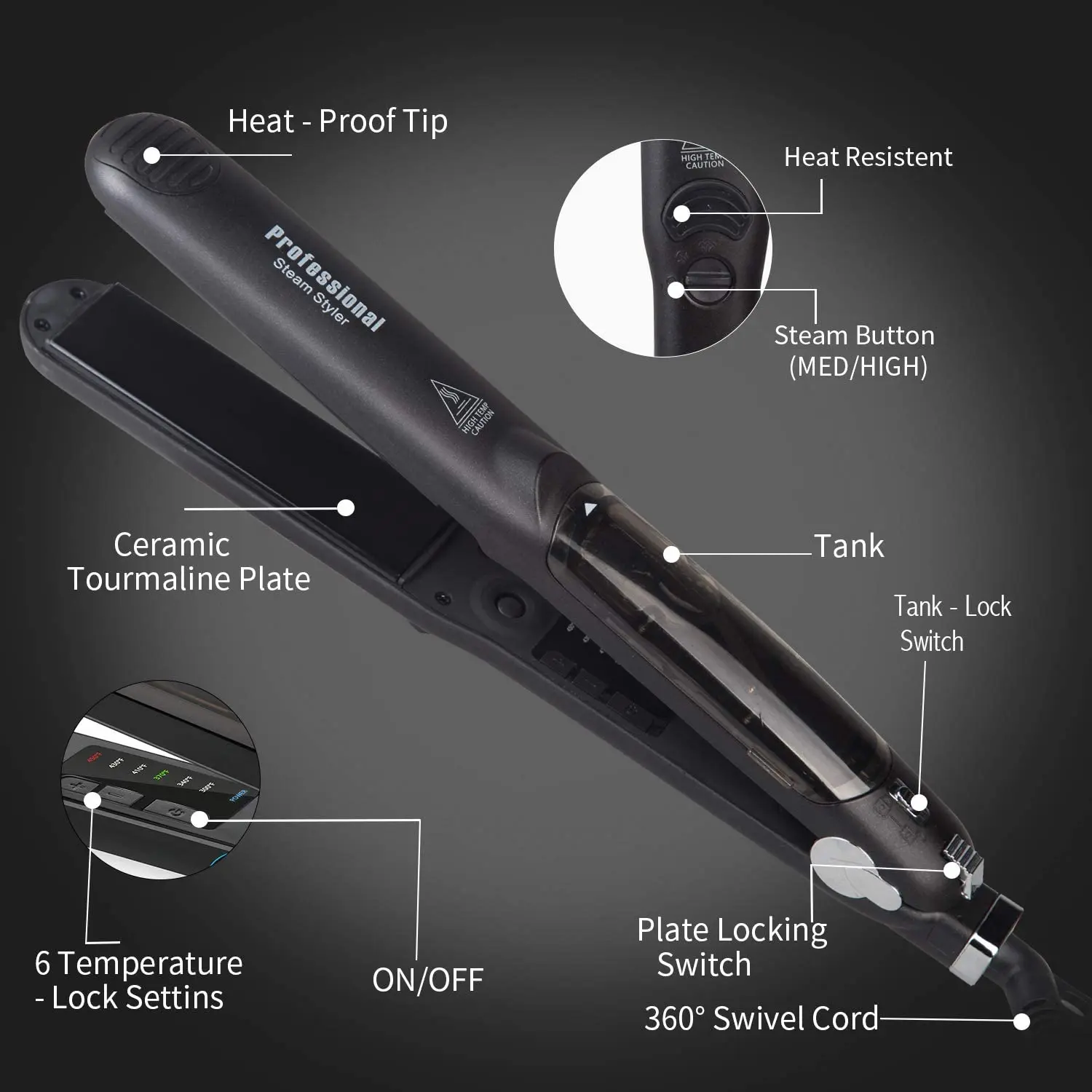 Hair straightener with steam фото 98
