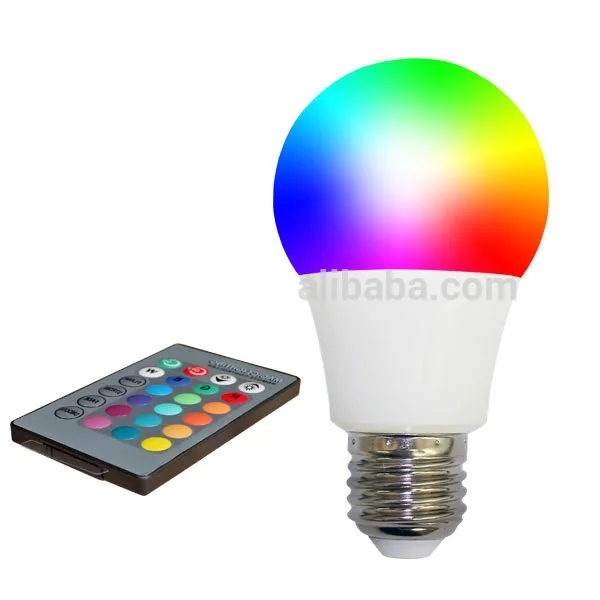 Lampada Bulbo Led Rgb 15w+controle Afastado E27 Bivolt 16 Cor