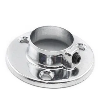 Furniture Iron pipe fitting flange holder carbon steel flanges clothing rods support Chrome side mounted wardrobe hanging