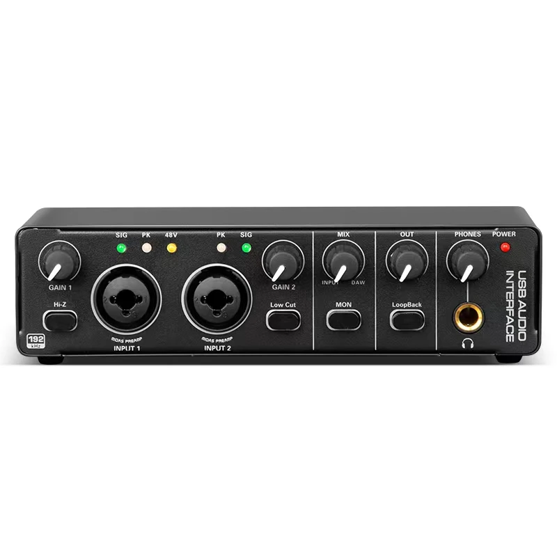 Pc Computer USB Sound Cards Audio Interface Recording Music Studio Equipment Professional