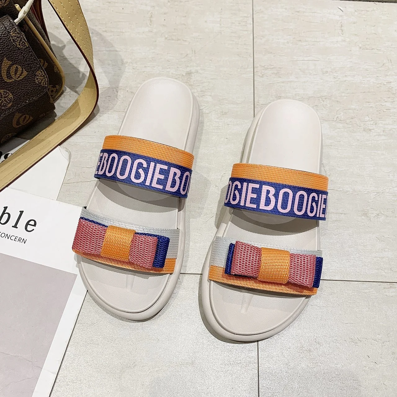 Pantofole da donna beige Tommy Hilfiger - Scarpe donna • Differenta.it