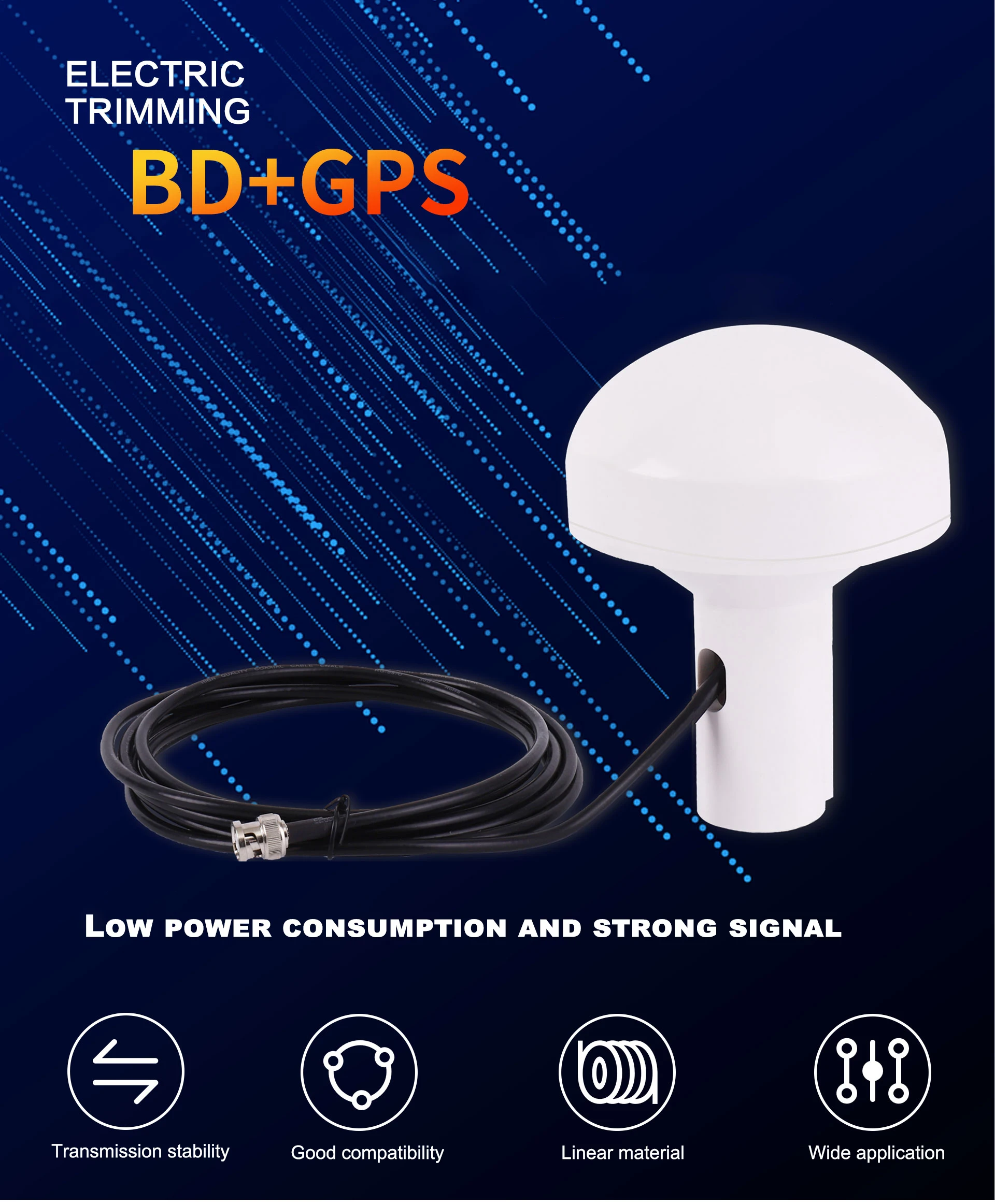 Gnss Marine Gps Antenna 1575mhz With Metal Bracket Mount Marine