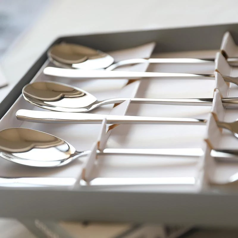 Wholesale Silverware Korean Style Stainless Steel Popular Gold Spoon