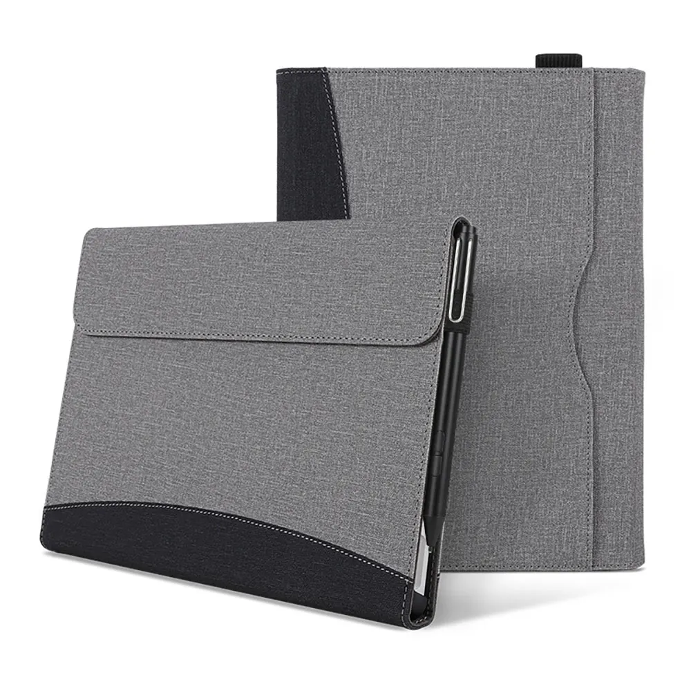 Laudtec OEM ODM Adjustable Bracket Elastic Pen Holder Card Document Pocket Surface Protective Case for Microsoft Surface