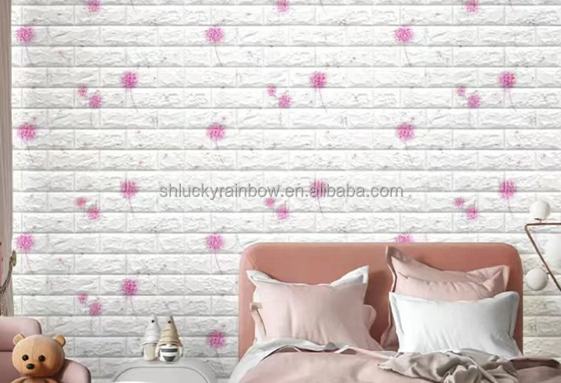 3d Foam Wallpaper Panel Tile Decoration Foam Stone Wall Sticker Panel ...