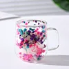 Blue, purple, and pink baby's breath (tall style)