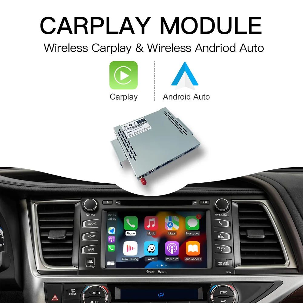 Carabc Wireless Carplay Android Auto For Toyota Highlander 4runner