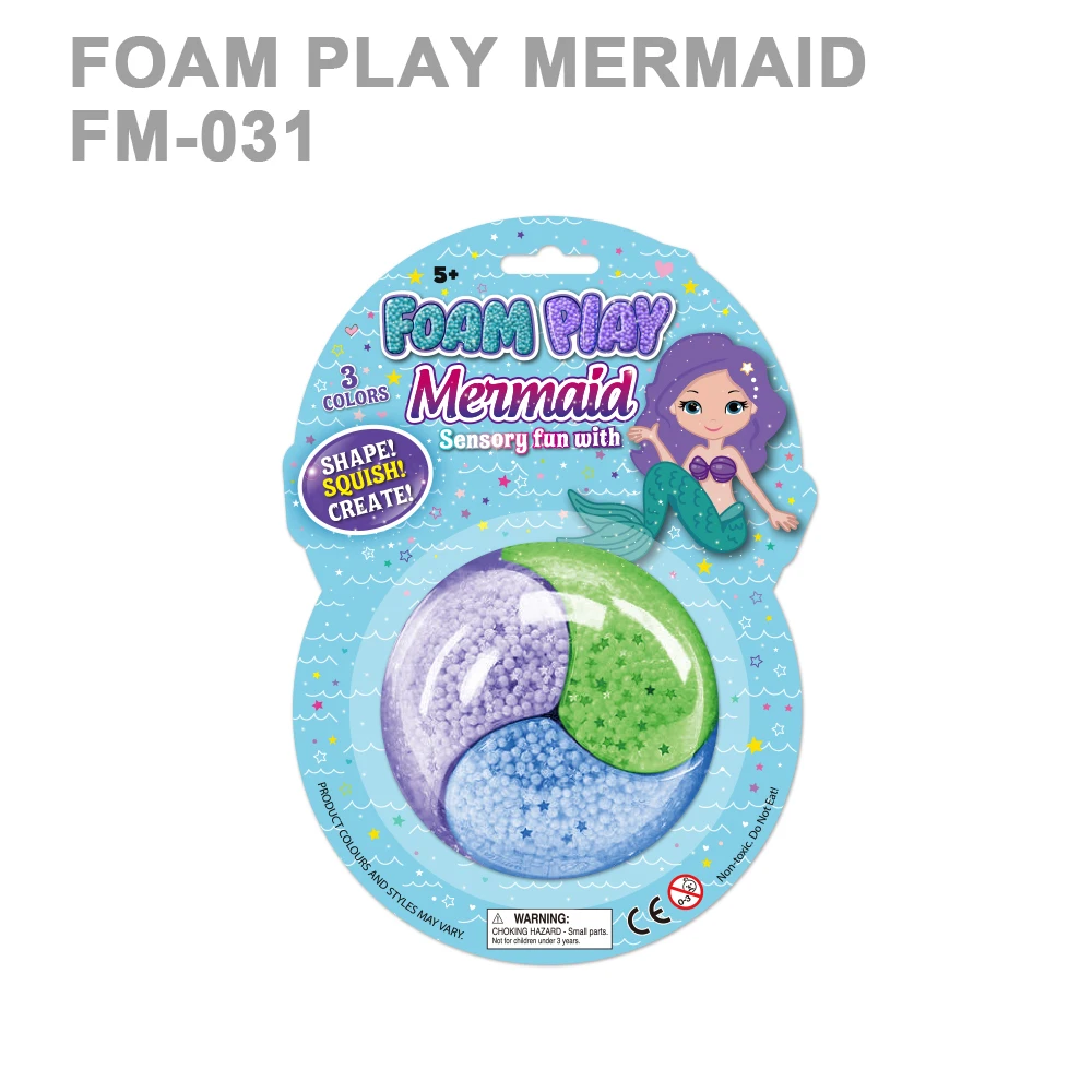 Education Toy Soft Polymer Foam Putty Snow Putty Foam Fun FOAM PLAY Mermaid Putty
