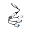 Type-C to USB 1-in-3 60W (Silver)