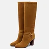 Brown suede