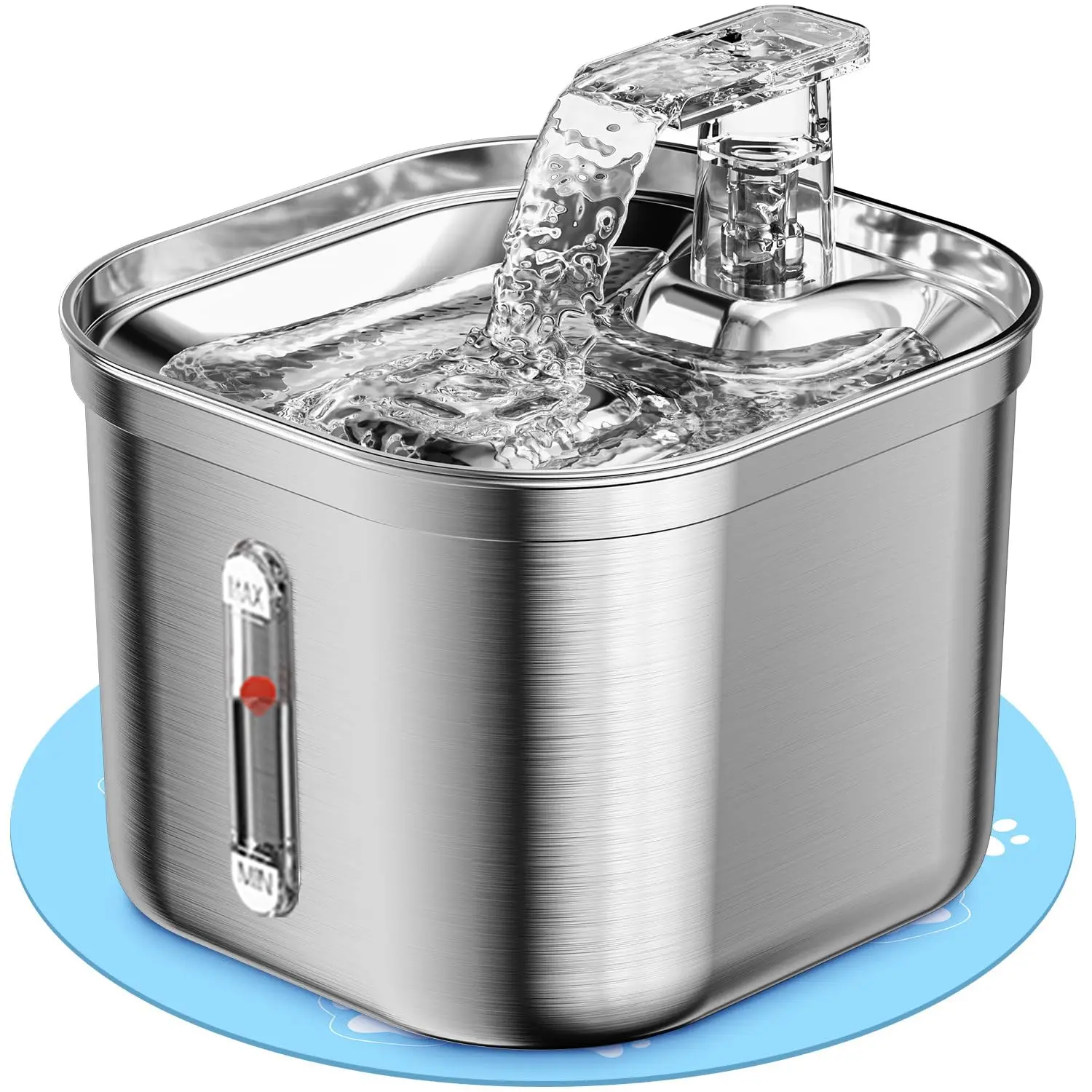 Диспенсер для воды собак из нержавеющей стали 74 унции/2 2 л