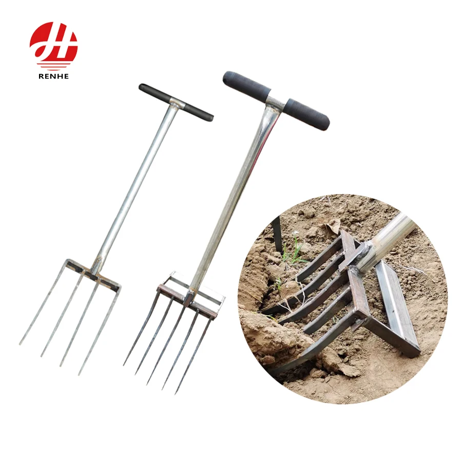High-quality Five Teeth Deep Turning  Compostable Garden Tools  Agricultura Steel Fork