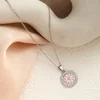 colorful Flower necklace - Silver