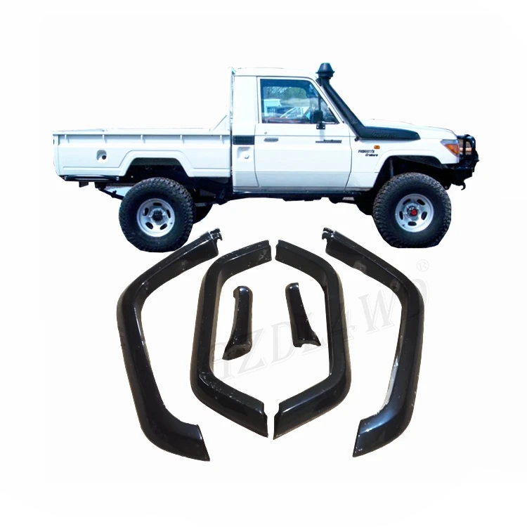 Short Version 70CM Rear Fender Flares for Land Cruiser 79 Series Single Cab Flares