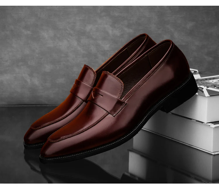 Genuine Leather Shoes Erkek Ayakkabi Luxury Height Increasing Men's ...