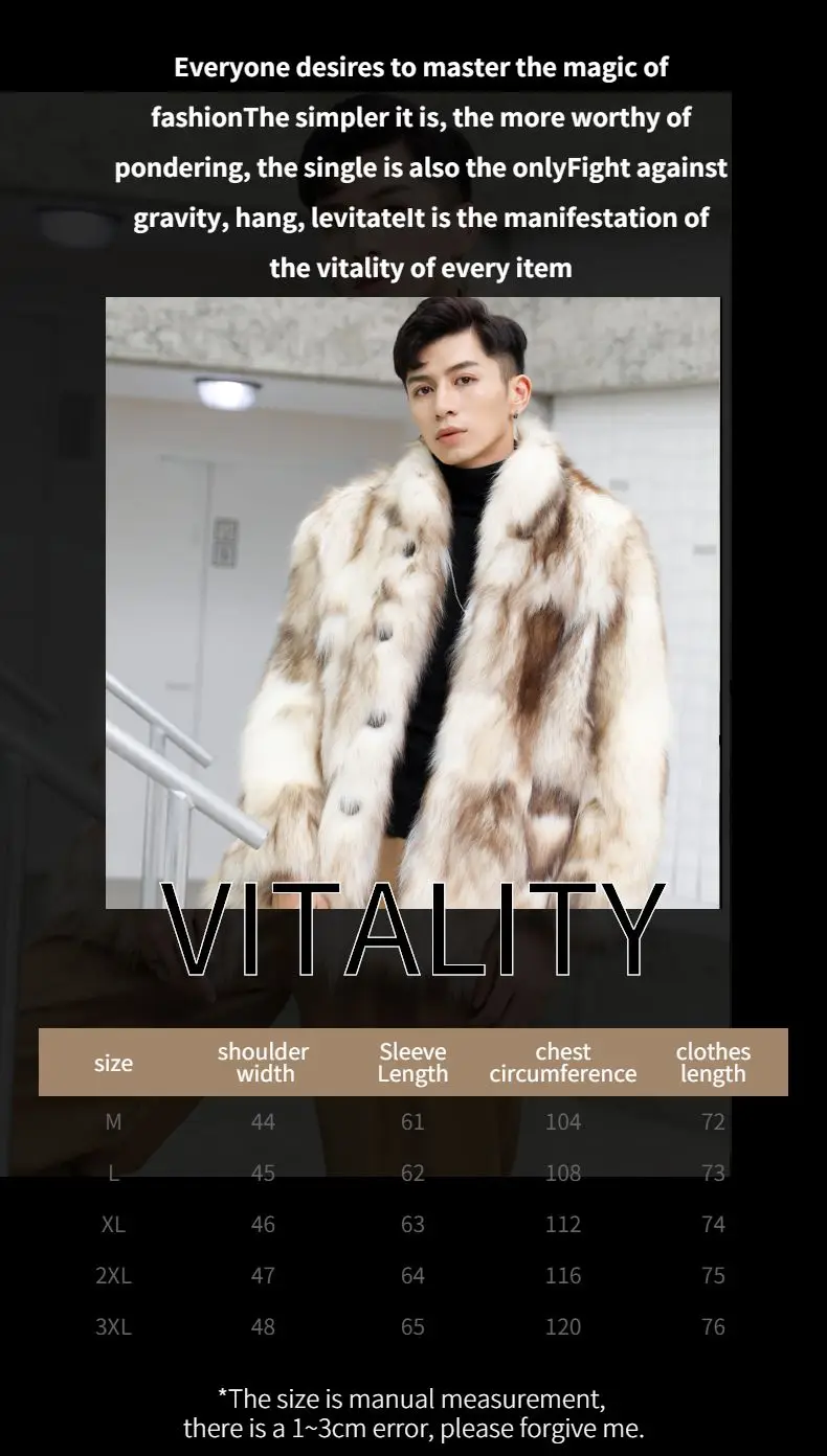 Finland imported SAGA-grade fox fur coat men's 2022 new light luxury hooded fur coat winter