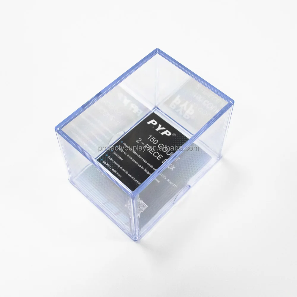 100 BCW SB150 150 Count Clear Trading Card CCG Game Storage Slider Box Holder 