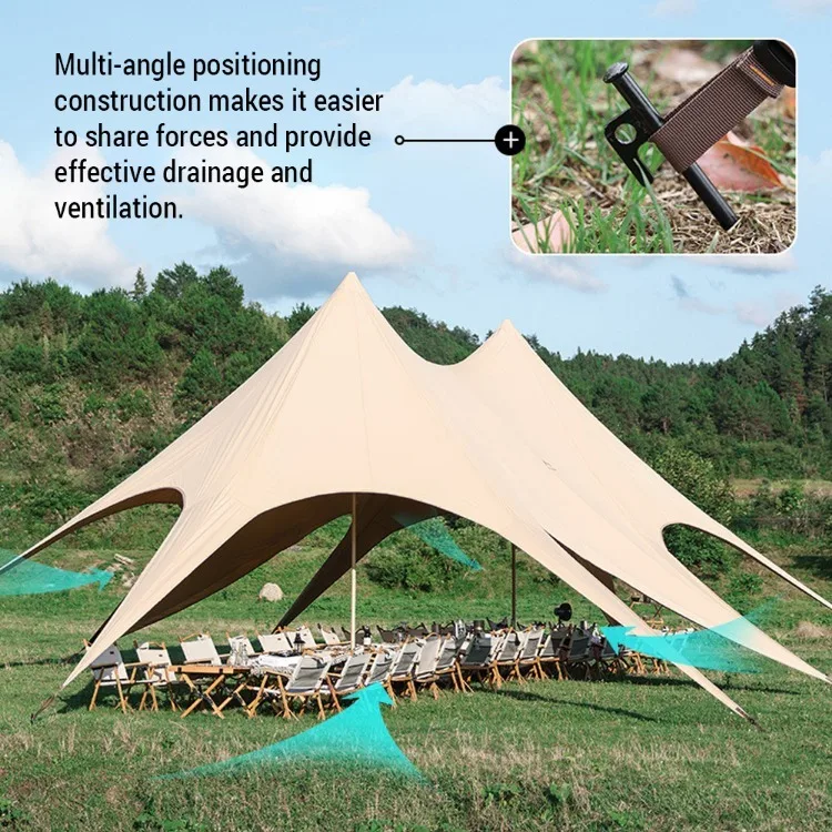Outdoor Canopy Pointed-Roof Awning Portable UV-Proof Sun Shelter 
