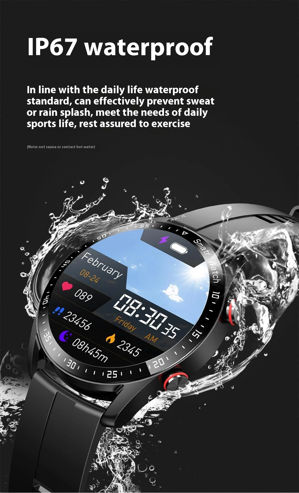 Smart Watch Business BT Call Answering Fitness Tracker IOS Waterproof