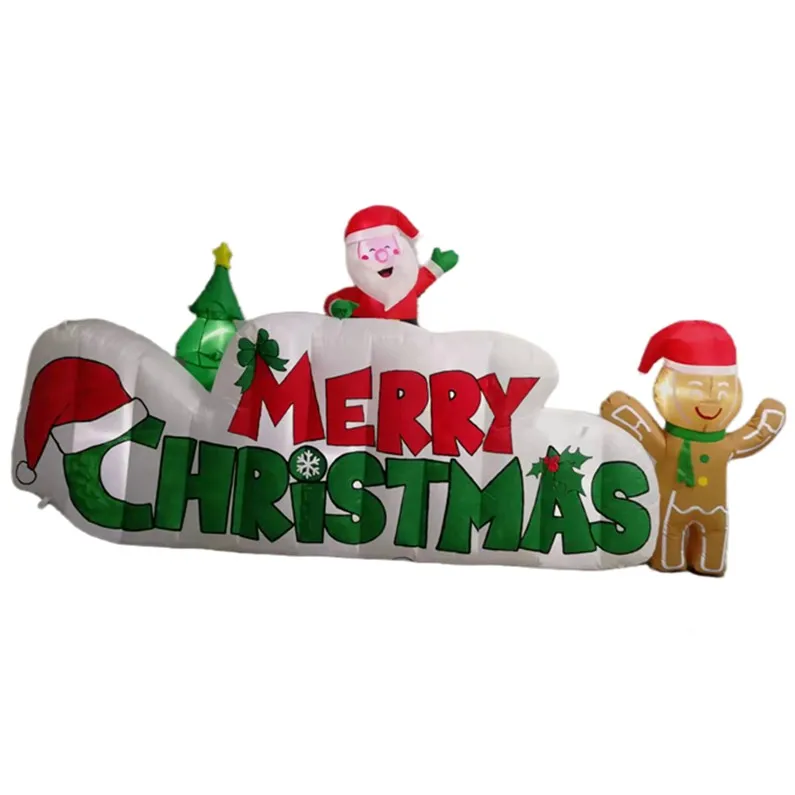 Customized Inflatable Nutcracker Soldier Outhouse Christmas Decoration Blow Up 8 Foot Santa