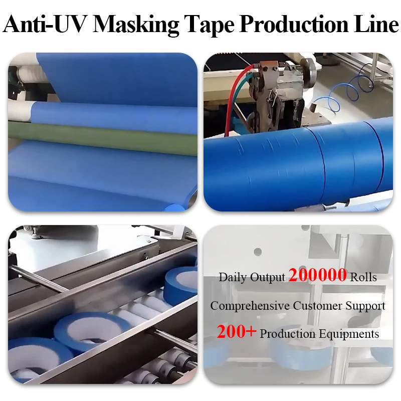 Blue Masking Tape Crepe 14 Days Heat-Resistant Painter UV Resistant Acrylic Adhesive Free No Residue Similar 2090 for Painting