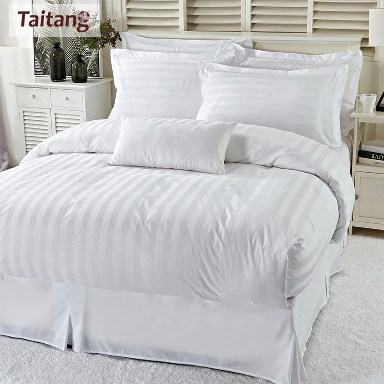 Taitang Hotel Linen Literie King Size White Stripe 100 Cotton Duvet Cover  Set - Buy Cotton Duvet Cover Set,Set Duvet Cover,Linen Duvet Cover Set  Product on Alibaba.com