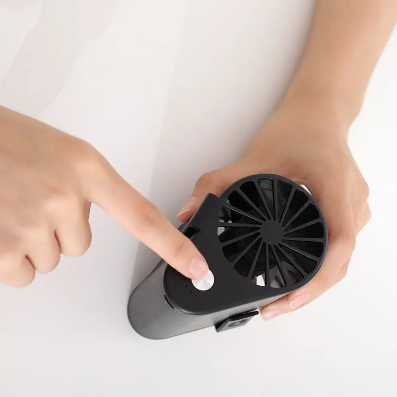 1200mAh Battery Waist Clip Mini Fan USB Rechargeable Electric Air Cooling Neck Fans Portable Handheld Hanging Fan with Clip