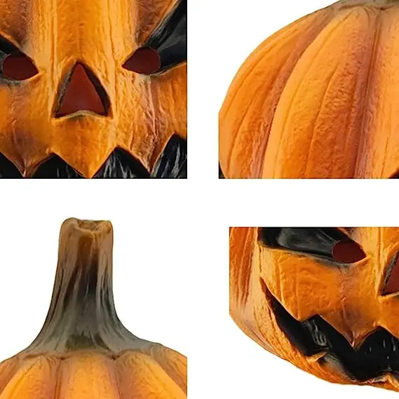 CreepyParty Deluxe Novelty Halloween Costume Party Props Latex Pumpkin Head  Mask (Pumpkin)