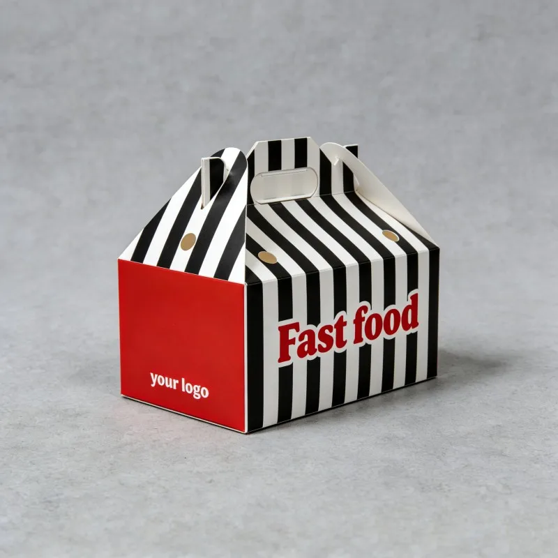 Takeout Food Grade Recyclable Disposable Packaging Box Fried Chicken French Fries Fast Food Snacks Paper Box