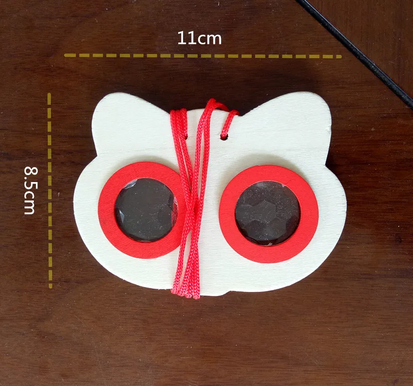 Детские Мультяшные деревянные калейдоскопические очки «сделай сам» для