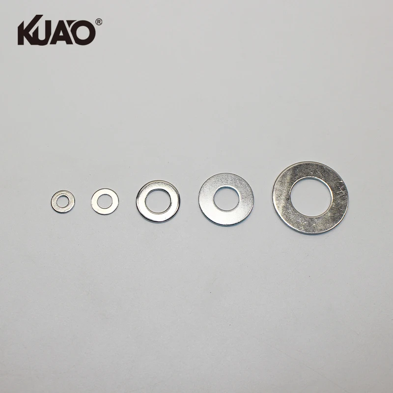 Washers Flat Washers Wider White Zinc Plated Ultra Thin Good Wear Resistance for Screw Bolt Flat Metal Washer