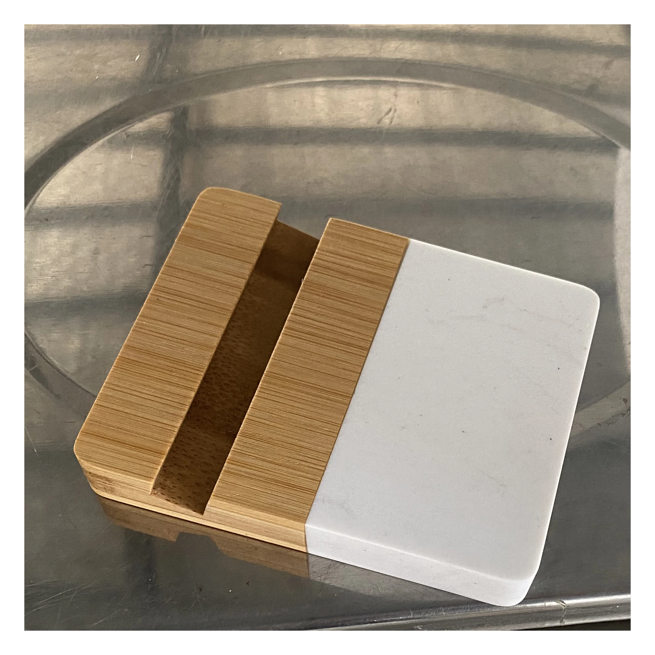 Jiangxi Factory New Launch Mini Marble and Natural Wooden Bamboo Phone Holder