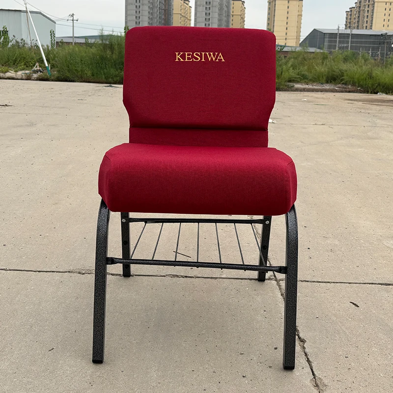 Factory Modern Cheap Popular Padded Burgundy Stackable Church Chair for Sale