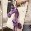 Portachiavi mascotte cavallo viola portafortuna - 1