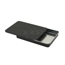 Custom logo Luxury Child Resistant Sliding Box Small Black Slide Out Open Rectangle Box Packaging Jewelry Sliding Gift Box
