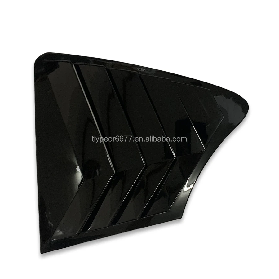 product for infiniti q50 2014   2024 painted glossy black side window louver shutter cover trim-7