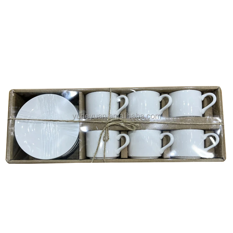 Fine Porcelain White New Bone China Modern Custom Espresso Cups 90cc