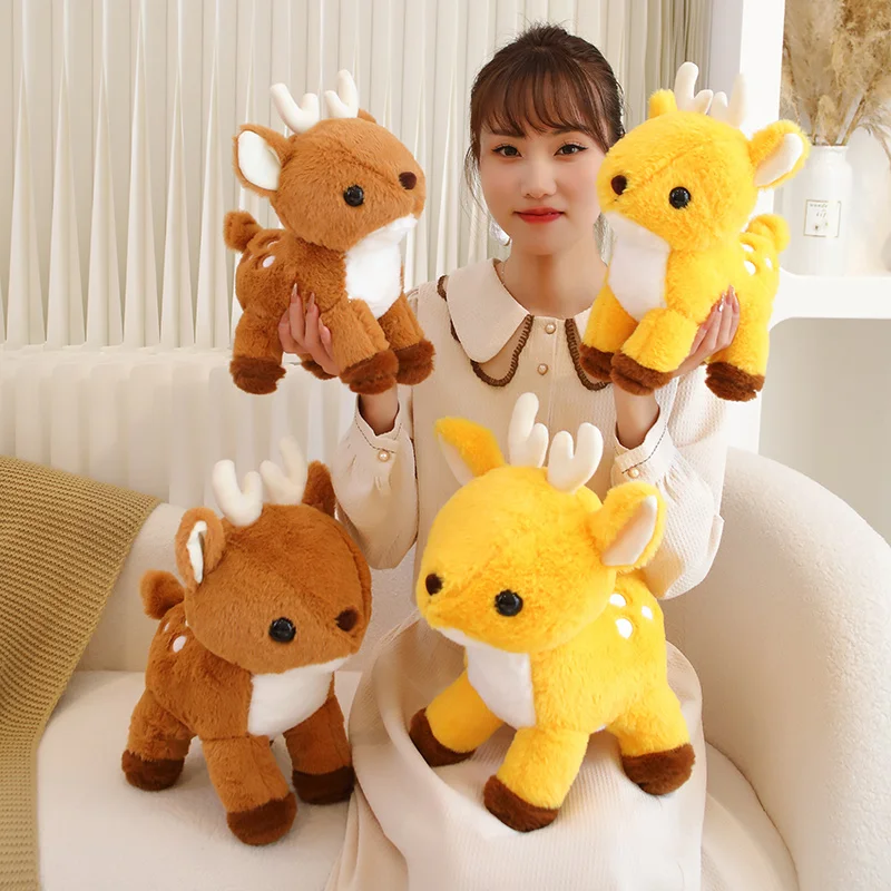 Wholesale Lifelike Sika Deer Plushie Cute Realistic Standing Deer ...