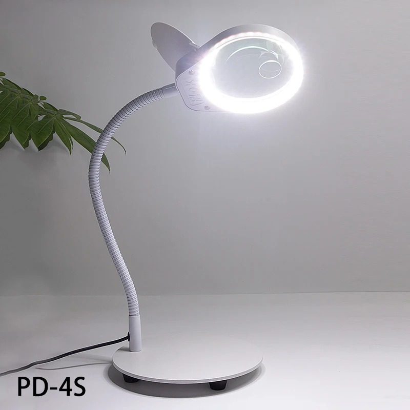 
Увеличительное стекло для чтения или ремонта часов, регулируемое настольное увеличительное стекло со светодиодной лампой 