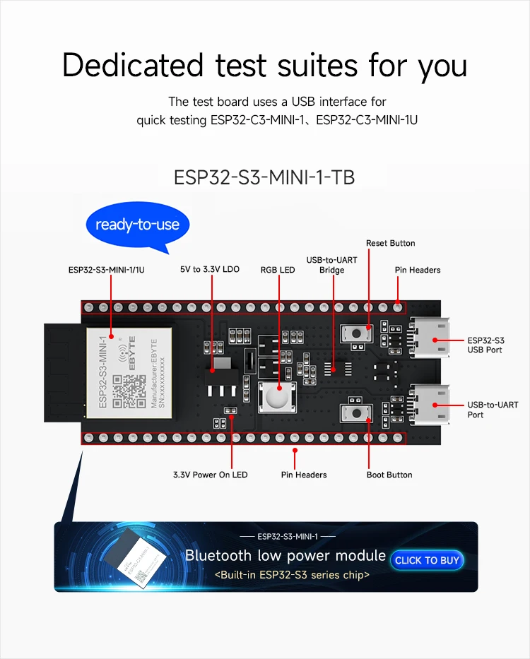 Esp S Mini Tb Bt Ble Wifi Module Mcu Esp S Wroom Dual Core