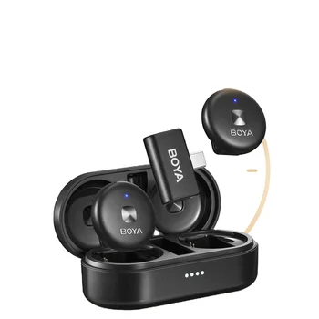 BOYA Microphone D/U Wireless Lapel Mini Microphone Condenser Microphone Suitable for  Phones Android Smartphones Live Streaming