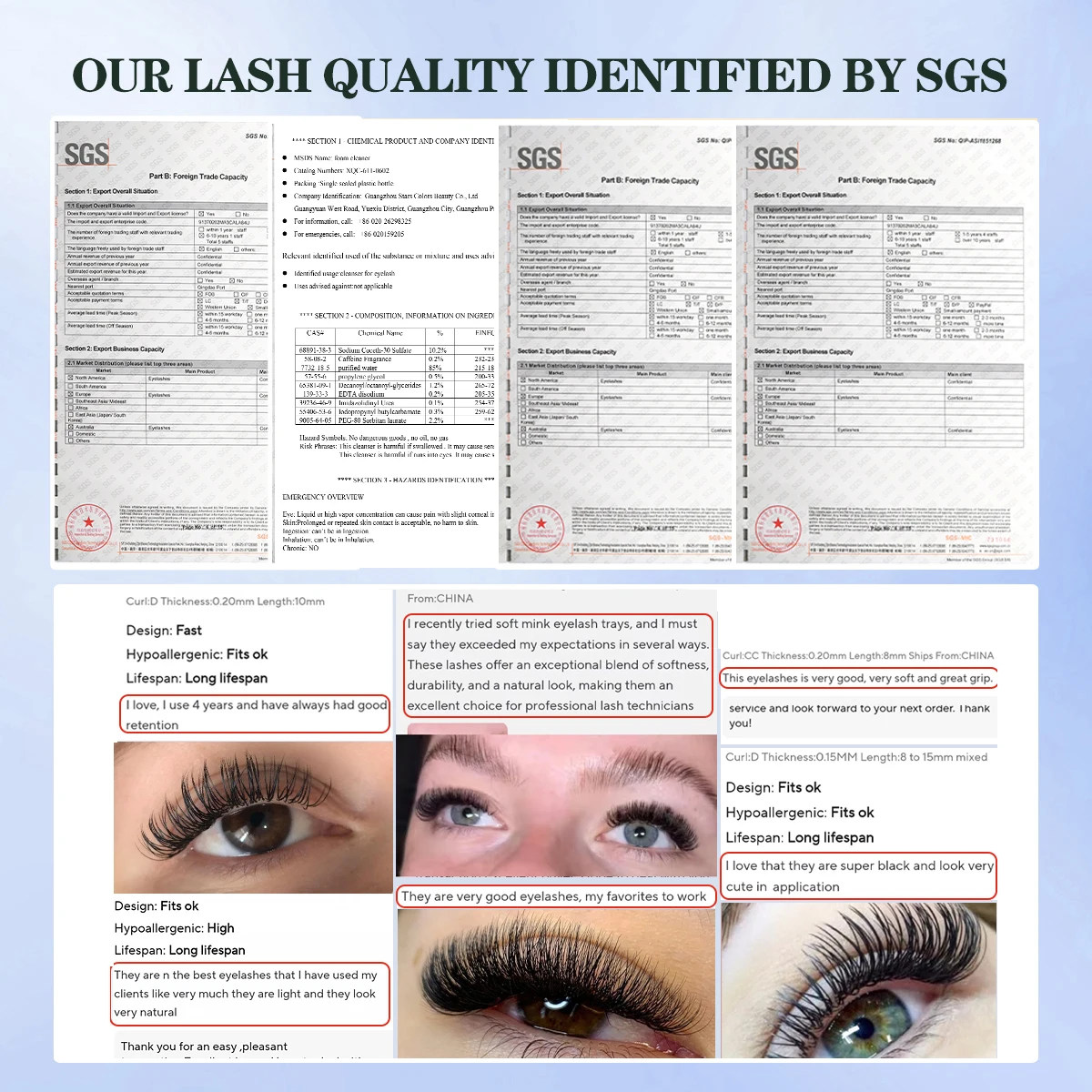 Factory Super Soft Handmade Eyelashes Flat Lashes and Russian Volume Extensions in Mixed Lengths DD CC D C Curl Packaging